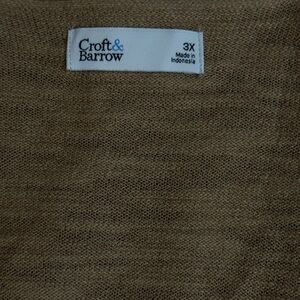 croft & barrow Men’s Camel Brown Crewneck Sweater